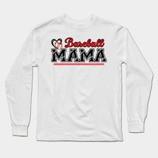 Mothers Day Shirt, Retro Baseball Mom Cool Moms Club Shirt, Funny Mom Shirt, Mom Birthday Gift, Cute Mom Gift, Rocker Mama Tee Long Sleeve T-Shirt